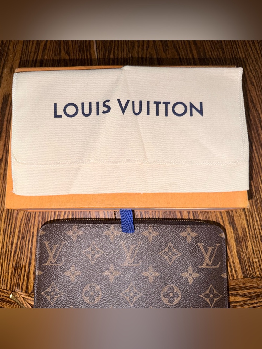 Louis Vuitton Monogram Zip Around Wallet with Red Interior 2023